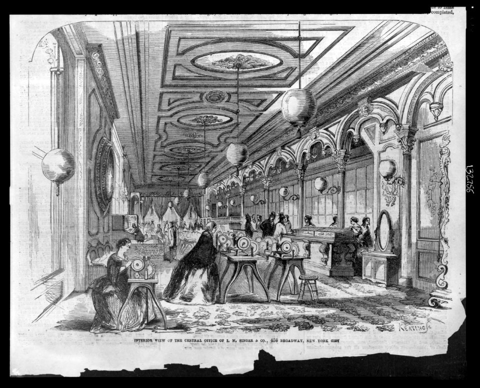 Interior view of the central office of I.M. Singer & Co., 458 Broadway, New York City - Keating sc. LCCN2003663010