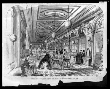 Interior view of the central office of I.M. Singer & Co., 458 Broadway, New York City - Keating sc. LCCN2003663010