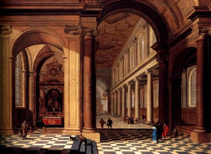 Interior of an Imaginary Catholic Church in Classical Style 1638-40