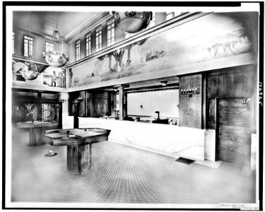 Interior west view, Peoples Savings Bank, Cedar Rapids, Iowa - Raney Studio, Cedar Rapids, IA. LCCN91480747