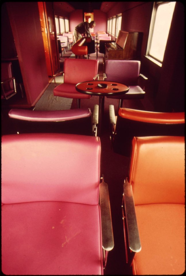 Interior-of-one-of-the-amtrak-passenger-trains-which-has-been-refurnished-at-a-plant-in-mira-loma-california-near-riverside-may-1974 7158143288 o