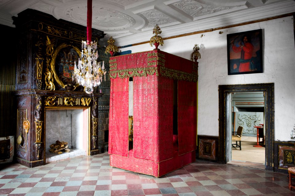 Interiör. Grevens sängkammare - Skoklosters slott - 87266