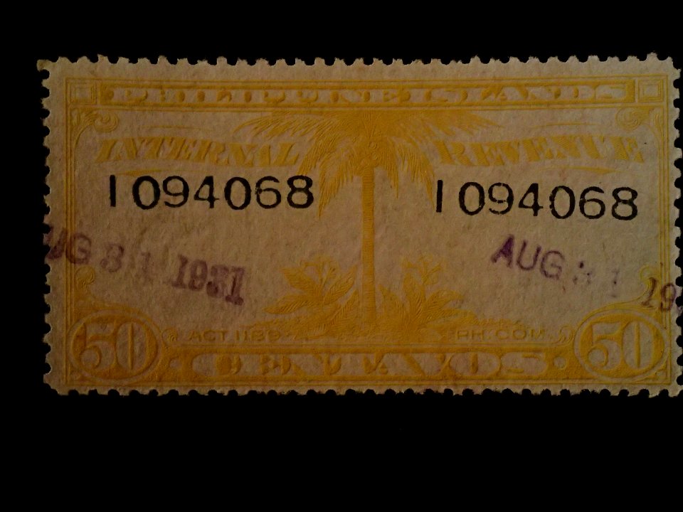 Internal Revenue Stamps of the Philippine Island 1930-1937 06