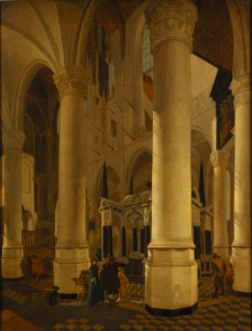 Interior of Nieuwe Kerk in Delft with the Tomb of William I (Gerard Houckgeest) - Nationalmuseum - 17467