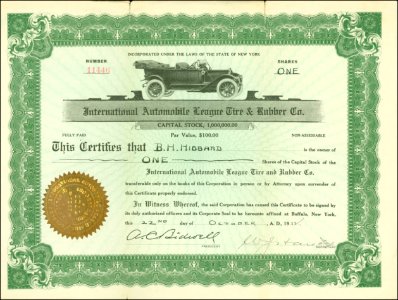 International Automobile League Tire & Rubber Co. 1912 photo