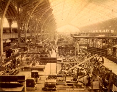 Interior of the Gallery of Machines, Paris Exposition, 1889