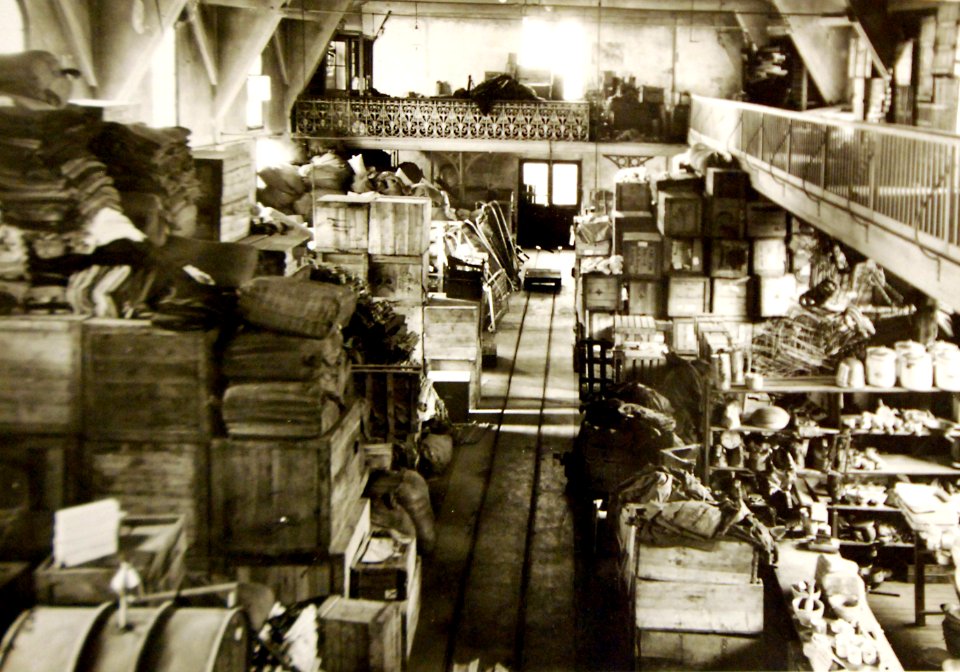 Interior of Quartermaster Warehouses, Base Hospital No.17, near Dijon, France, 1918 (30477223090)