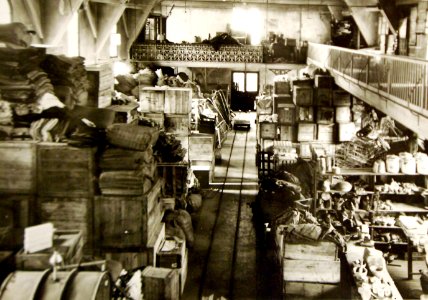 Interior of Quartermaster Warehouses, Base Hospital No.17, near Dijon, France, 1918 (30477223090) photo