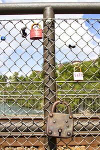 Love locks padlock bridge