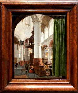 Interior of the Oude Kerk in Delft by Gerard Houckgeest
