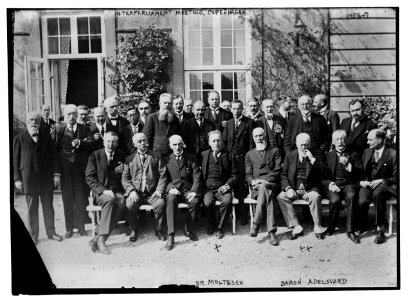 Interparliament meeting, Copenhagen, Dr. Moltesen, Baron Adelsvard LCCN2014716506
