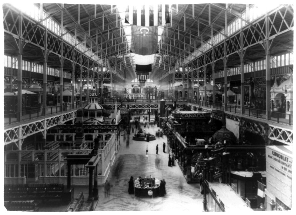 Interior view of exhibit hall at World's Columbian Exposition, Chicago, Ill. LCCN93508234