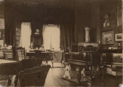Interior Troldhaugen, salon and diningroom