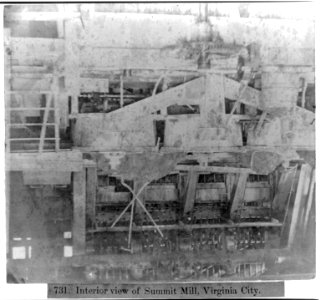 Interior view of Summit Mill, Virginia City LCCN2002723121