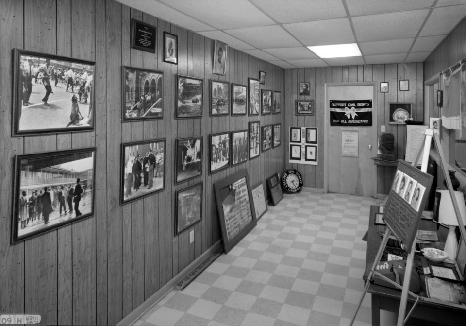 Interior view of the basement exhibition at the Sixteenth Street Baptist Church in Birmingham