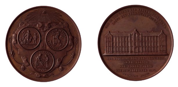 Inwijding van het Diakonie Weeshuis van de Nederlands-Hervormde Gemeente te Amsterdam op 15 december 1882, objectnr PA 1836