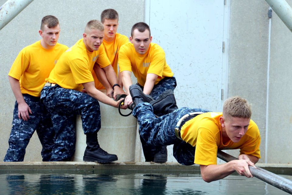 Iowa State University midshipmen make it through the Leadership Reaction Course. (21681898429)