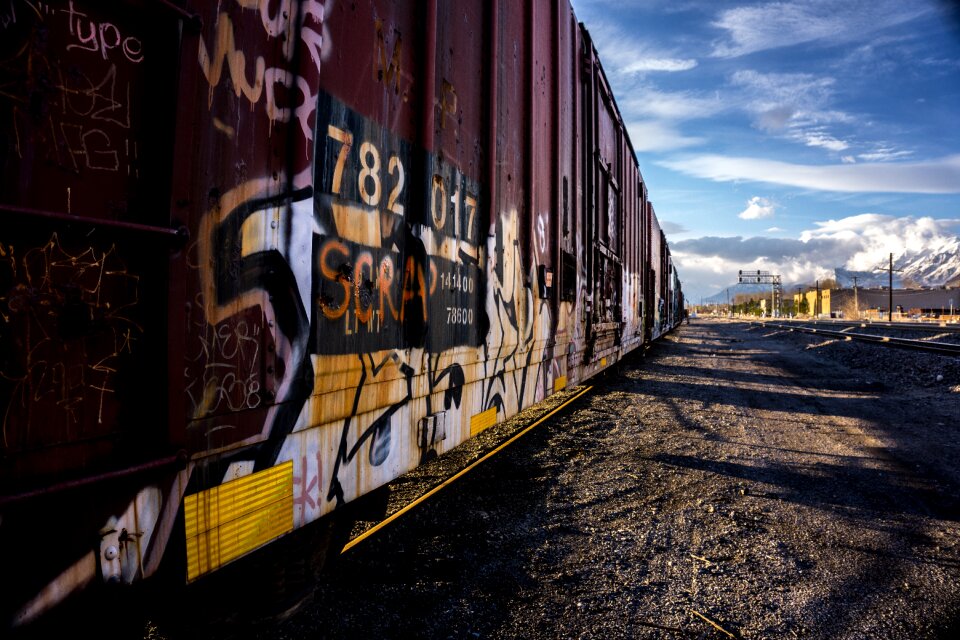 Painting graffiti track photo