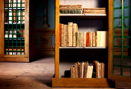 Interiör, biblioteket, rummet Stockholm. Polonika. Polsk skrift - Skoklosters slott - 87712