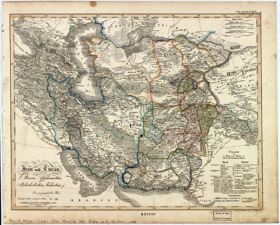 Iran und Turan Persien, Afghanistan, Biludschistan, Turkestan eine geographische Skizze