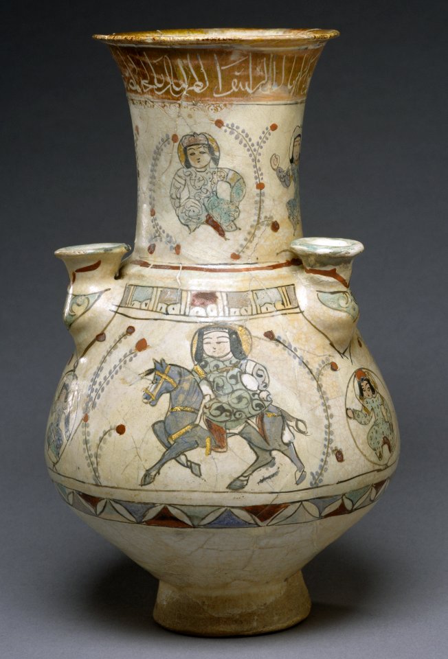 Iranian - Flower Vase with Horsemen - Walters 481278 - Profile (cropped)