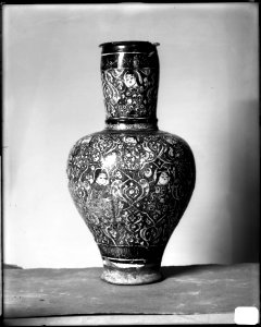 Iranian - Kashan Ware Jug with a Seated Female and Arabesques - Walters 481246 (2)
