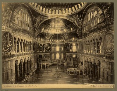 Intérieur de la Mosque de Ste. Sophie - Sébah & Joaillier, Phot. LCCN2003680779