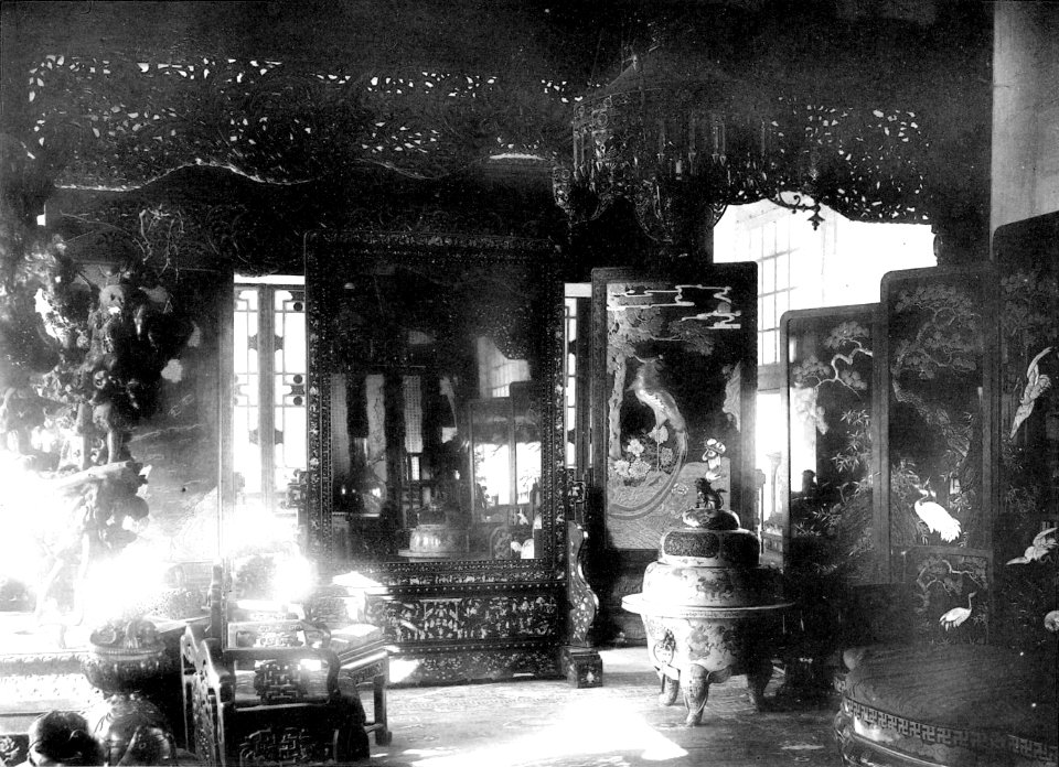 Intérieur du Palais de l’Impératrice au Vieux Pétang, à Pékin