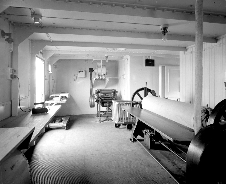 Ironing Room on the 'Llandovery Castle' (1914) RMG G10751