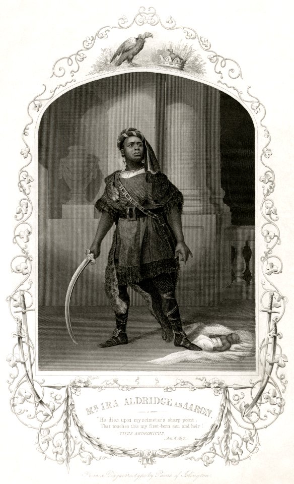 Ira Aldridge as Aaron in Titus Andronicus - detail