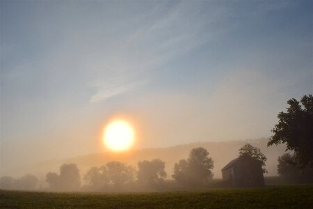 Landscape nature fog photo