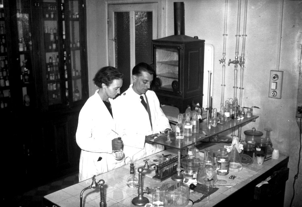 Irène et Frédéric Joliot-Curie 1935