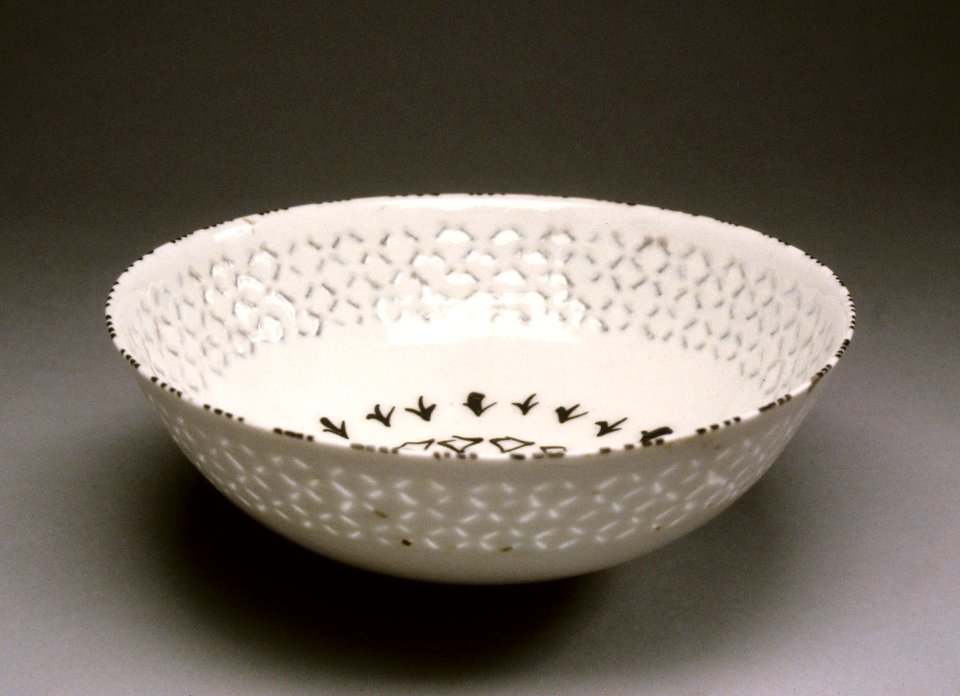 Iranian - Gombroon Ware Bowl with Diamond Pattern - Walters 481730