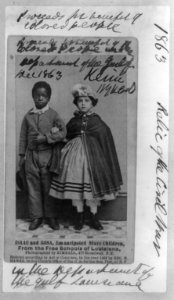 Isaac and Rosa, emancipated slave children from the free schools of Louisiana LCCN2004670391