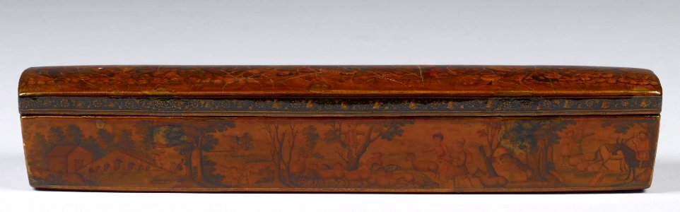 Iranian - Penbox with Battle Scenes and Pastoral Scenes - Walters 677 - Back