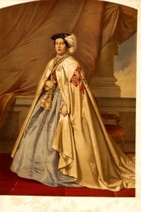 Isabel II, como Gran Maestre de las Órdenes Militares españolas