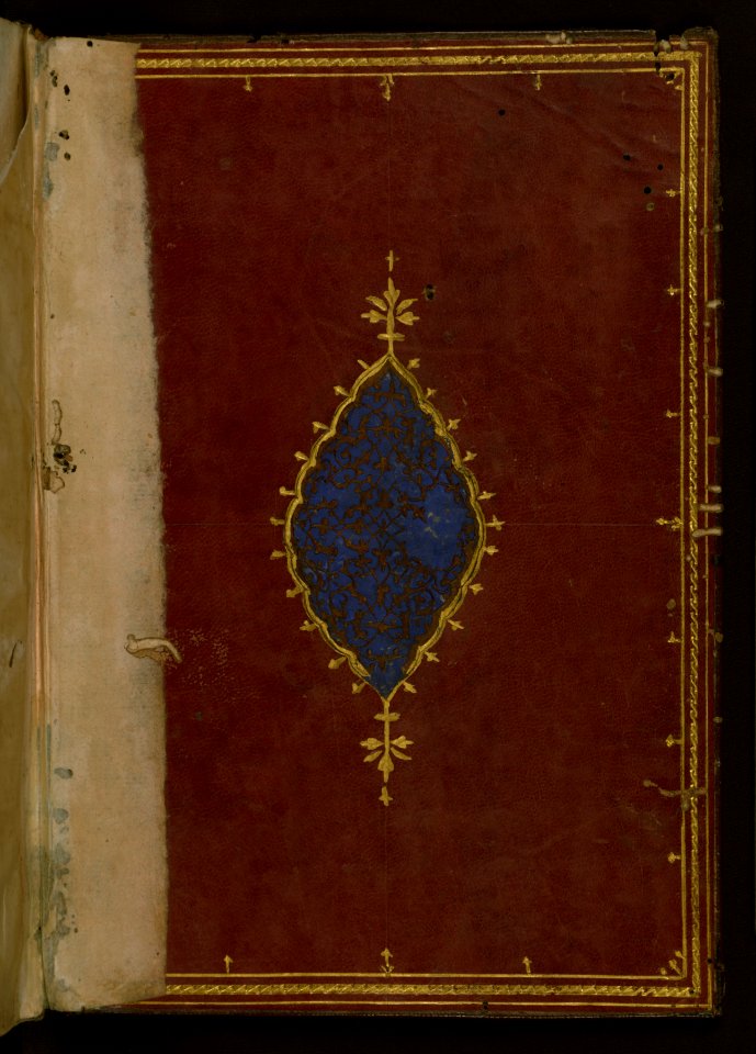 Iranian - Binding from One Hundred Sayings - Walters W615binding - Top Interior