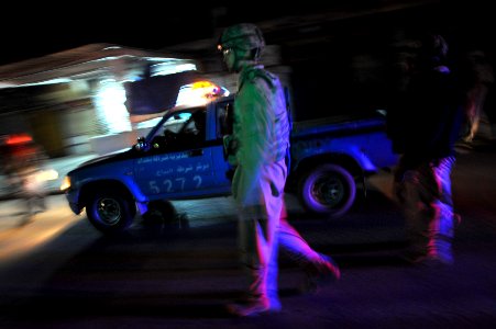 Iraqi police patrol Sadiah DVIDS142050