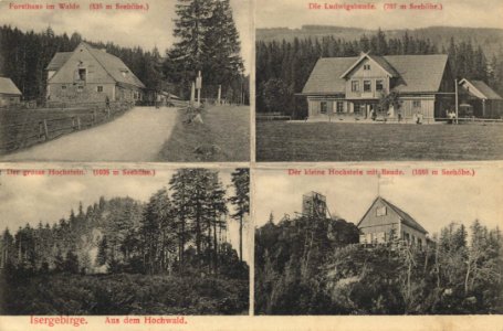 Isergebirge, Schlesien - Forsthaus im Walde; Ludwigsbaude; Großer Hochstein (Zeno Ansichtskarten)