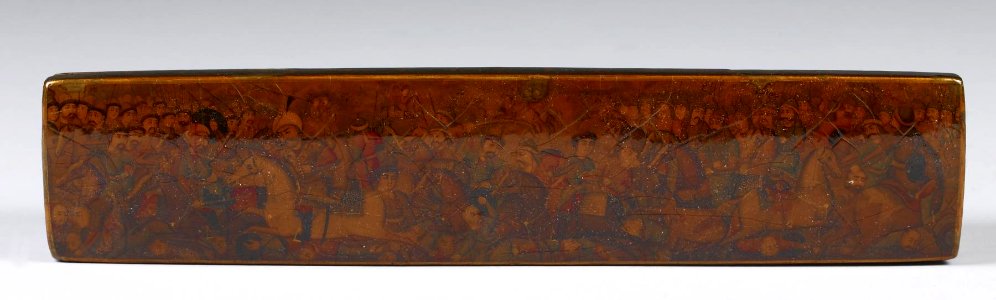 Iranian - Penbox with Battle Scenes and Pastoral Scenes - Walters 677 - Top
