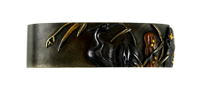 Ishiguro Masayoshi I - Fuchi with Herons and Reeds - Walters 5112303A