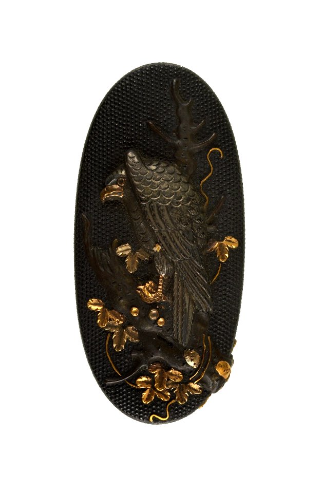 Ishiguro Masayoshi I - Kashira with Hawk - Walters 511027