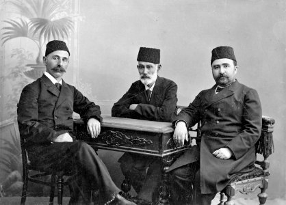 Ismail Gaspirali, Hasan bey Zardabi and Alimardan bey Topchubashov photo