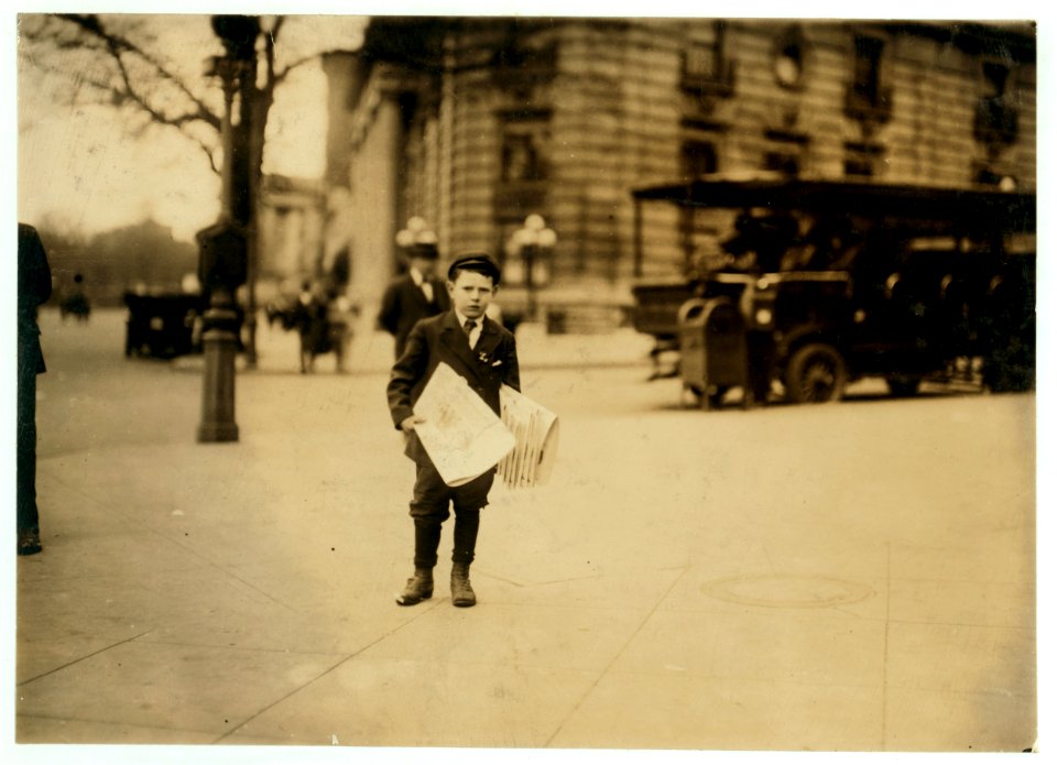 Israel April, 314 I St., S.W., Washington, D.C. 'I serves the President'. 9 yr. old news boy with no badge selling near Willard Hotel, Sunday P.M., 4-14-12. Been selling for several years. I LOC nclc.03780