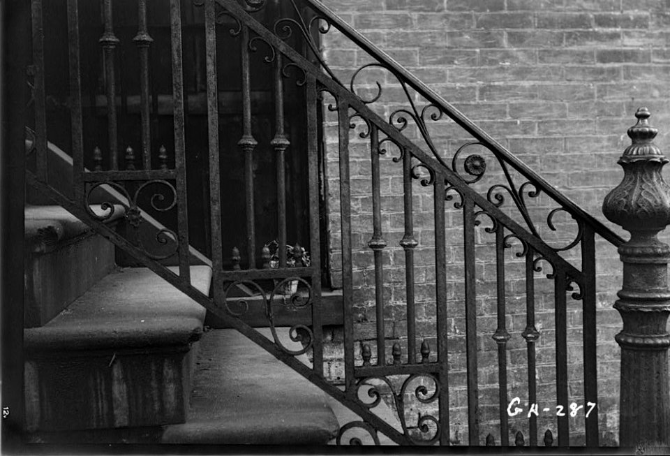 Iron Balustrade at 203 East York Street, 203 East York Street, Savannah, Chatham County, GA