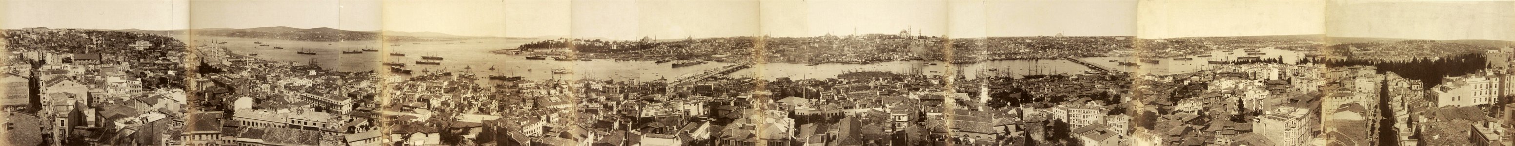 Istanbul panorama 8part by Freres c1880