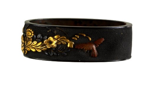 Ishiguro Masayoshi I - Fuchi with Sparrows and Autumn Flowers - Walters 511026 - Back