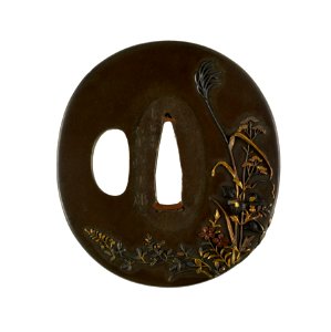 Ishiguro Masayoshi I - Tsuba with Autumn Flora - Walters 51309