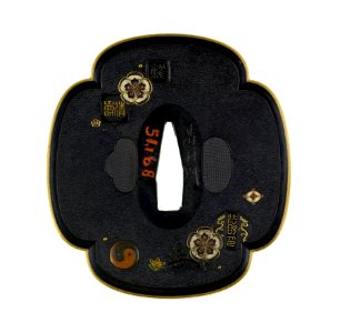 Ishiguro Masayoshi I - Tsuba with Paulownia Crests and Seals - Walters 51168 - Back