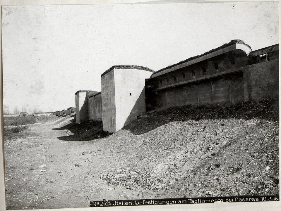 Italien. Befestigungen am Tagliamento bei Casarsa 10.3.18. (BildID 15615603)